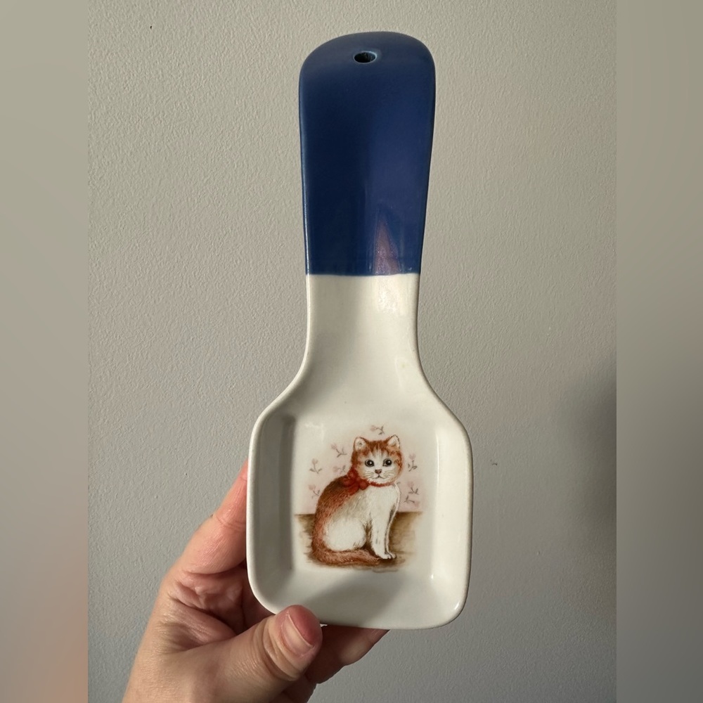 Vintage Otagiri Ceramic Japan Cat Spoon Rest